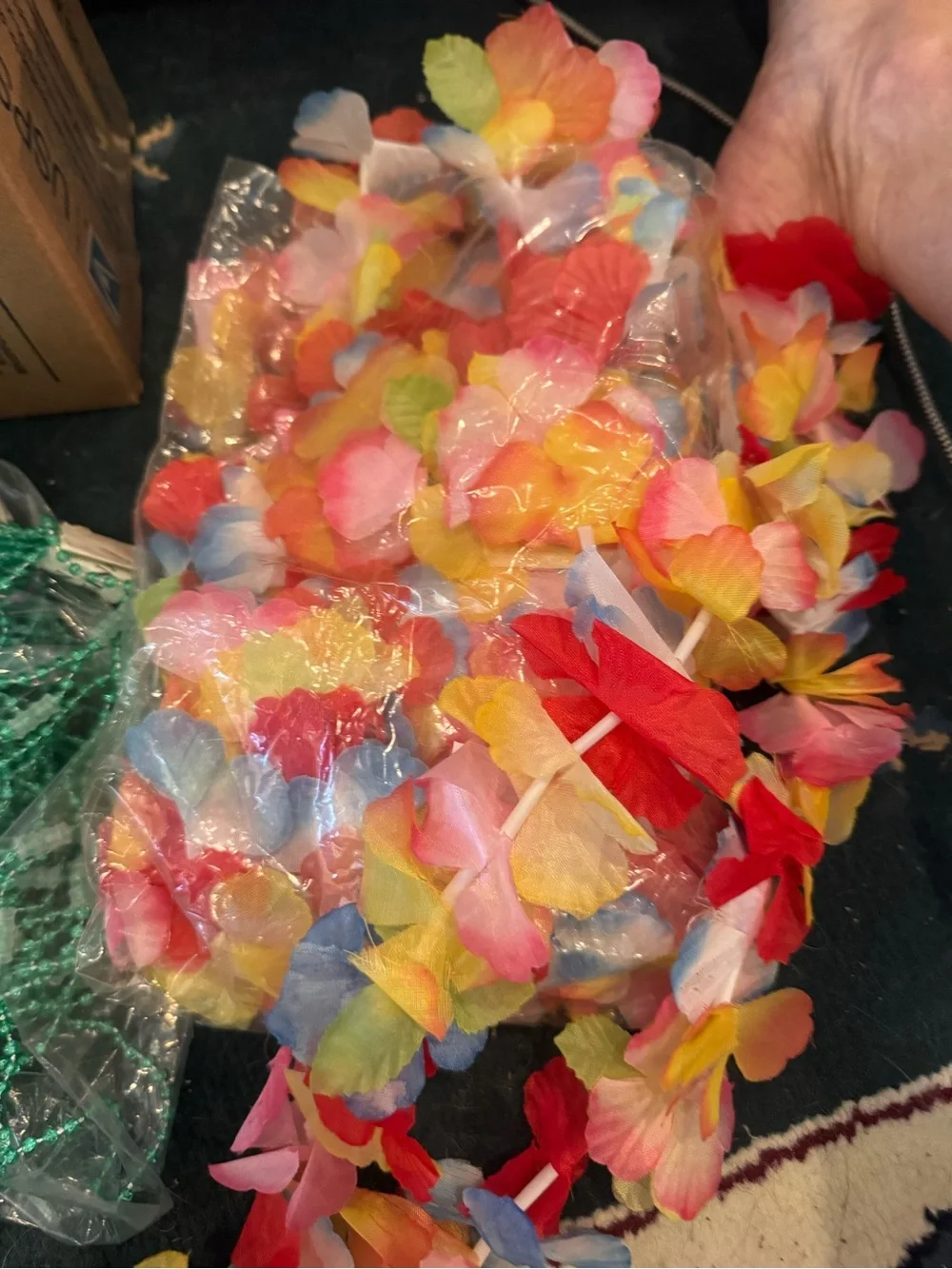 Multicolor Hawaiian Leis and beaded necklaces for Home Party Supplies